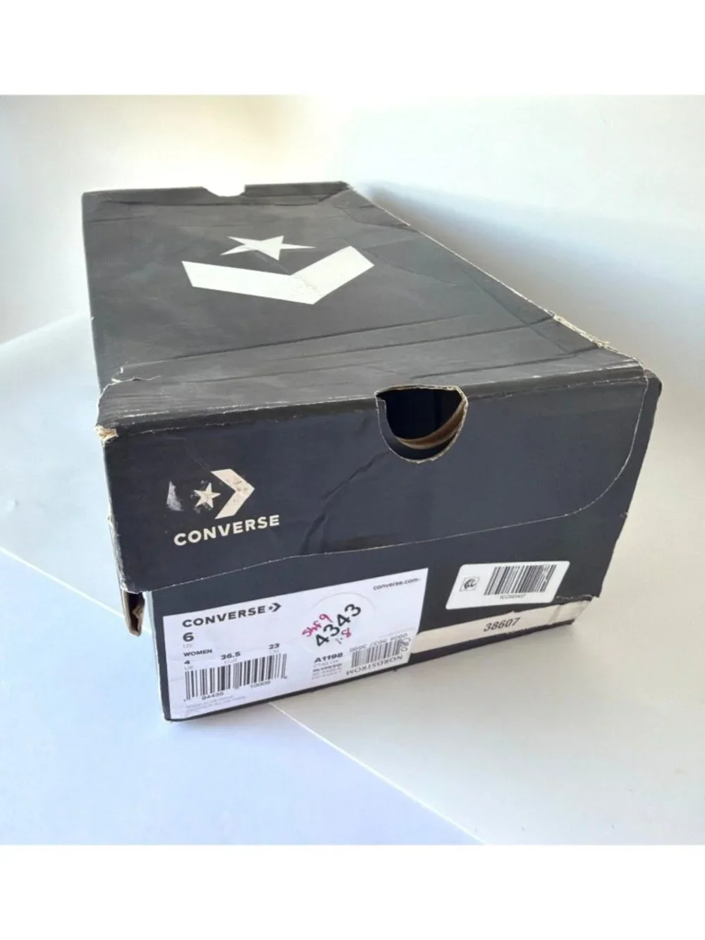 Converse All Star Womens Silver Low-Top Sneakers Size 6 - Picture 9 of 9